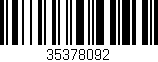 Código de barras (EAN, GTIN, SKU, ISBN): '35378092'