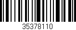 Código de barras (EAN, GTIN, SKU, ISBN): '35378110'