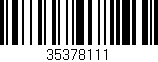 Código de barras (EAN, GTIN, SKU, ISBN): '35378111'