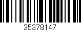 Código de barras (EAN, GTIN, SKU, ISBN): '35378147'