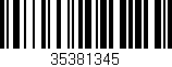 Código de barras (EAN, GTIN, SKU, ISBN): '35381345'