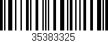 Código de barras (EAN, GTIN, SKU, ISBN): '35383325'