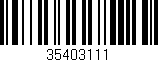 Código de barras (EAN, GTIN, SKU, ISBN): '35403111'