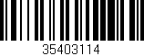 Código de barras (EAN, GTIN, SKU, ISBN): '35403114'