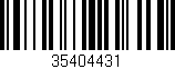 Código de barras (EAN, GTIN, SKU, ISBN): '35404431'