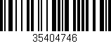 Código de barras (EAN, GTIN, SKU, ISBN): '35404746'