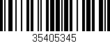 Código de barras (EAN, GTIN, SKU, ISBN): '35405345'