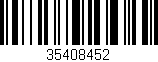 Código de barras (EAN, GTIN, SKU, ISBN): '35408452'