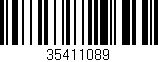 Código de barras (EAN, GTIN, SKU, ISBN): '35411089'
