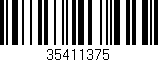 Código de barras (EAN, GTIN, SKU, ISBN): '35411375'