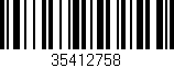 Código de barras (EAN, GTIN, SKU, ISBN): '35412758'