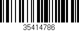 Código de barras (EAN, GTIN, SKU, ISBN): '35414786'