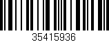 Código de barras (EAN, GTIN, SKU, ISBN): '35415936'