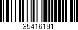 Código de barras (EAN, GTIN, SKU, ISBN): '35416191'