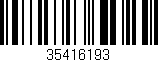 Código de barras (EAN, GTIN, SKU, ISBN): '35416193'