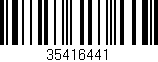 Código de barras (EAN, GTIN, SKU, ISBN): '35416441'