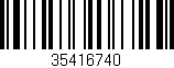 Código de barras (EAN, GTIN, SKU, ISBN): '35416740'