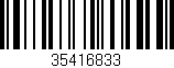 Código de barras (EAN, GTIN, SKU, ISBN): '35416833'