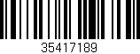 Código de barras (EAN, GTIN, SKU, ISBN): '35417189'