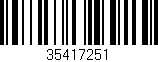 Código de barras (EAN, GTIN, SKU, ISBN): '35417251'