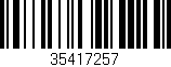 Código de barras (EAN, GTIN, SKU, ISBN): '35417257'