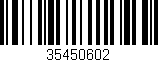 Código de barras (EAN, GTIN, SKU, ISBN): '35450602'