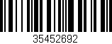Código de barras (EAN, GTIN, SKU, ISBN): '35452692'