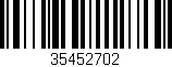 Código de barras (EAN, GTIN, SKU, ISBN): '35452702'