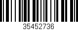 Código de barras (EAN, GTIN, SKU, ISBN): '35452736'
