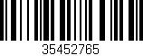 Código de barras (EAN, GTIN, SKU, ISBN): '35452765'