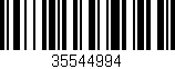 Código de barras (EAN, GTIN, SKU, ISBN): '35544994'