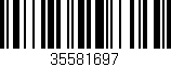 Código de barras (EAN, GTIN, SKU, ISBN): '35581697'