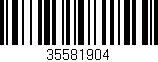 Código de barras (EAN, GTIN, SKU, ISBN): '35581904'