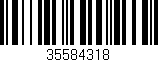 Código de barras (EAN, GTIN, SKU, ISBN): '35584318'