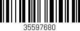 Código de barras (EAN, GTIN, SKU, ISBN): '35597680'