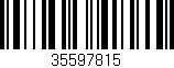 Código de barras (EAN, GTIN, SKU, ISBN): '35597815'