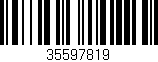 Código de barras (EAN, GTIN, SKU, ISBN): '35597819'