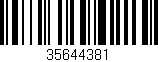 Código de barras (EAN, GTIN, SKU, ISBN): '35644381'