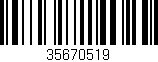 Código de barras (EAN, GTIN, SKU, ISBN): '35670519'