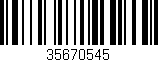 Código de barras (EAN, GTIN, SKU, ISBN): '35670545'