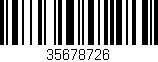 Código de barras (EAN, GTIN, SKU, ISBN): '35678726'
