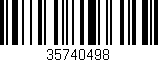 Código de barras (EAN, GTIN, SKU, ISBN): '35740498'