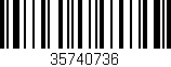 Código de barras (EAN, GTIN, SKU, ISBN): '35740736'