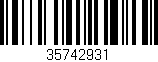 Código de barras (EAN, GTIN, SKU, ISBN): '35742931'