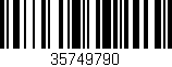 Código de barras (EAN, GTIN, SKU, ISBN): '35749790'