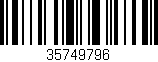 Código de barras (EAN, GTIN, SKU, ISBN): '35749796'