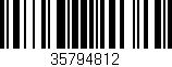Código de barras (EAN, GTIN, SKU, ISBN): '35794812'