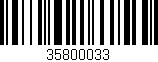 Código de barras (EAN, GTIN, SKU, ISBN): '35800033'