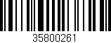 Código de barras (EAN, GTIN, SKU, ISBN): '35800261'