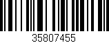 Código de barras (EAN, GTIN, SKU, ISBN): '35807455'